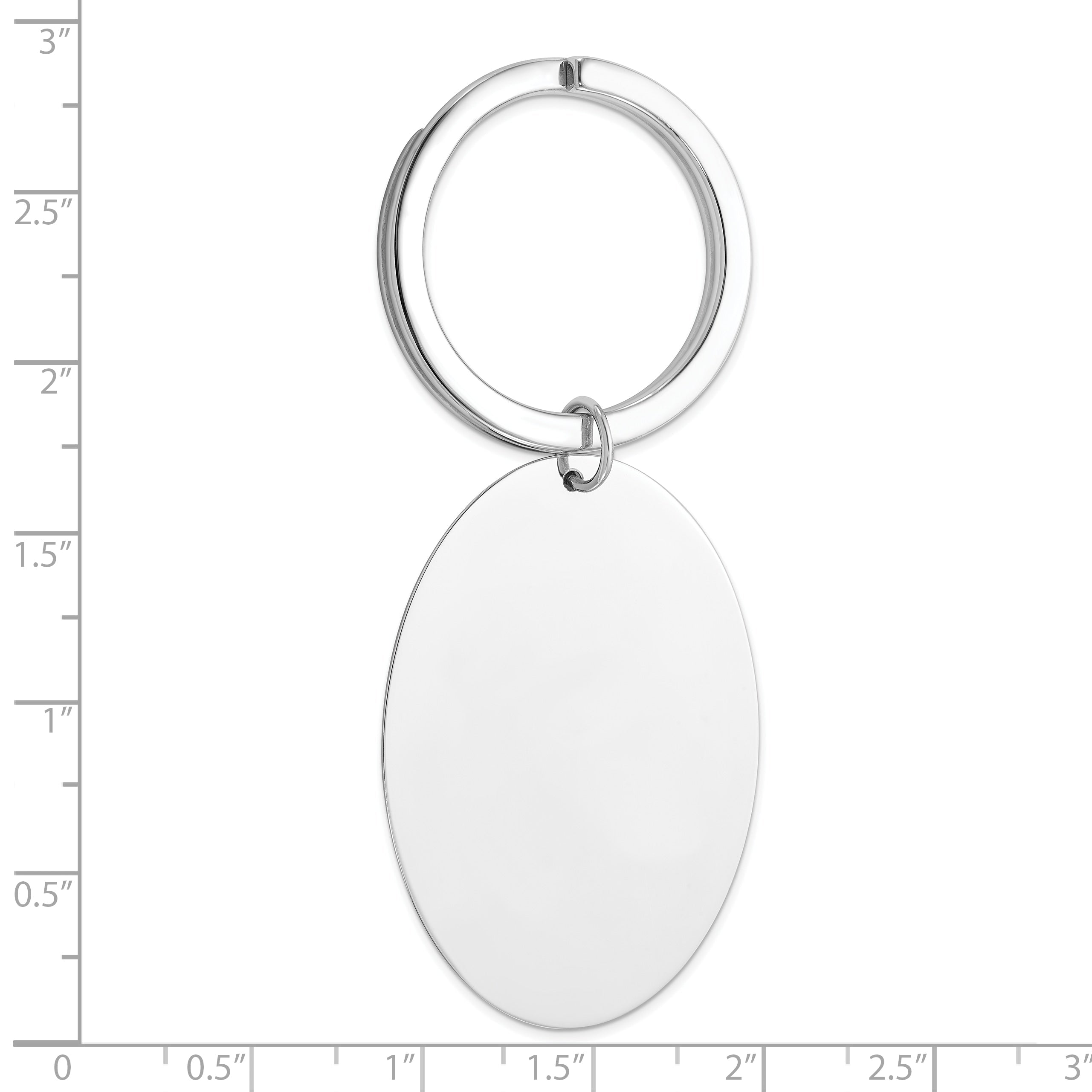 Sterling Silver Rhodium-Plated Key Chain