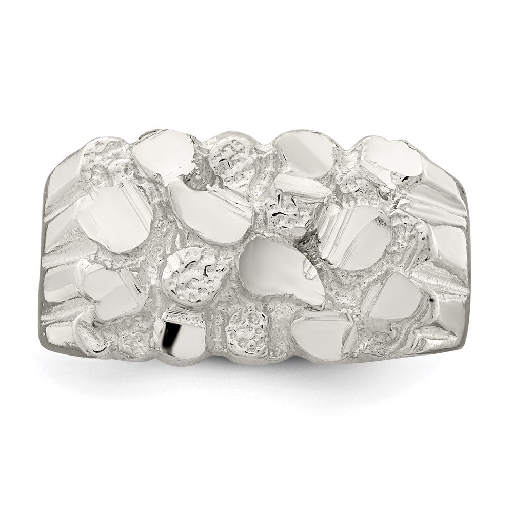 Sterling Silver Men'S Nugget Ring