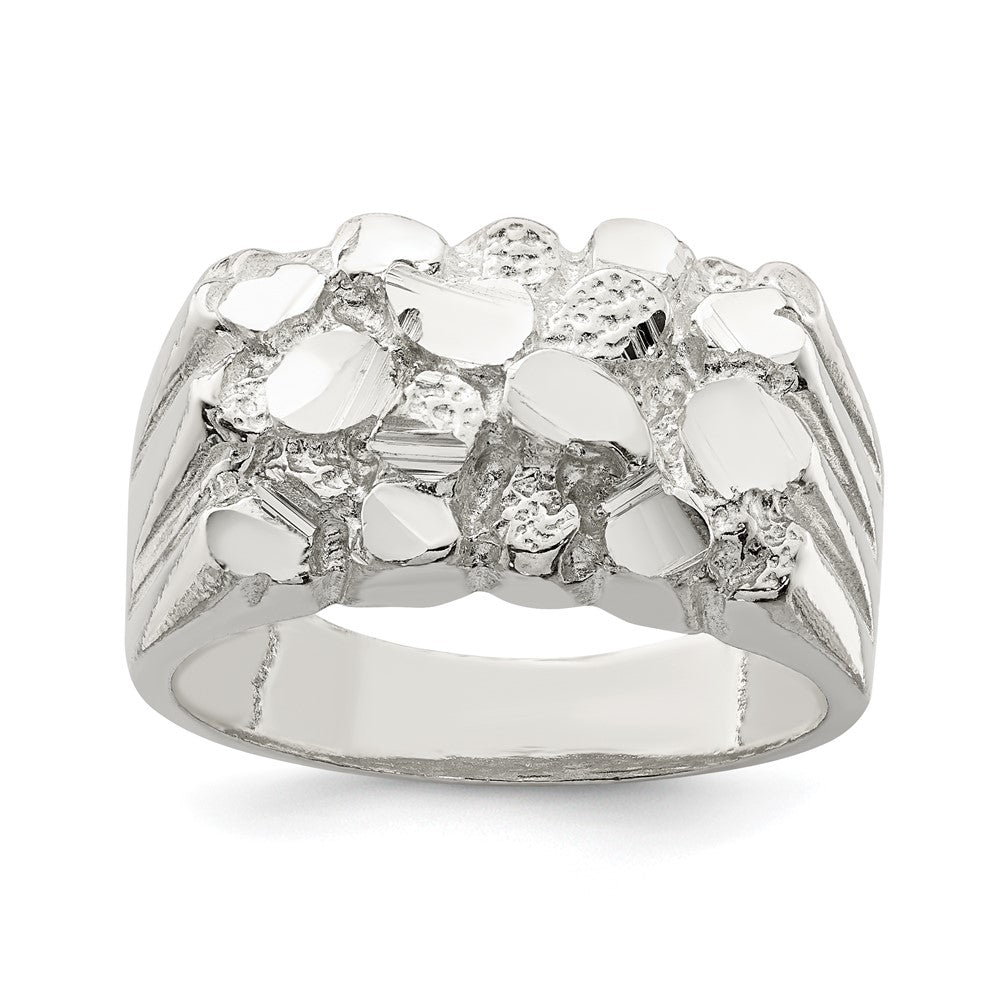 Sterling Silver Men'S Nugget Ring