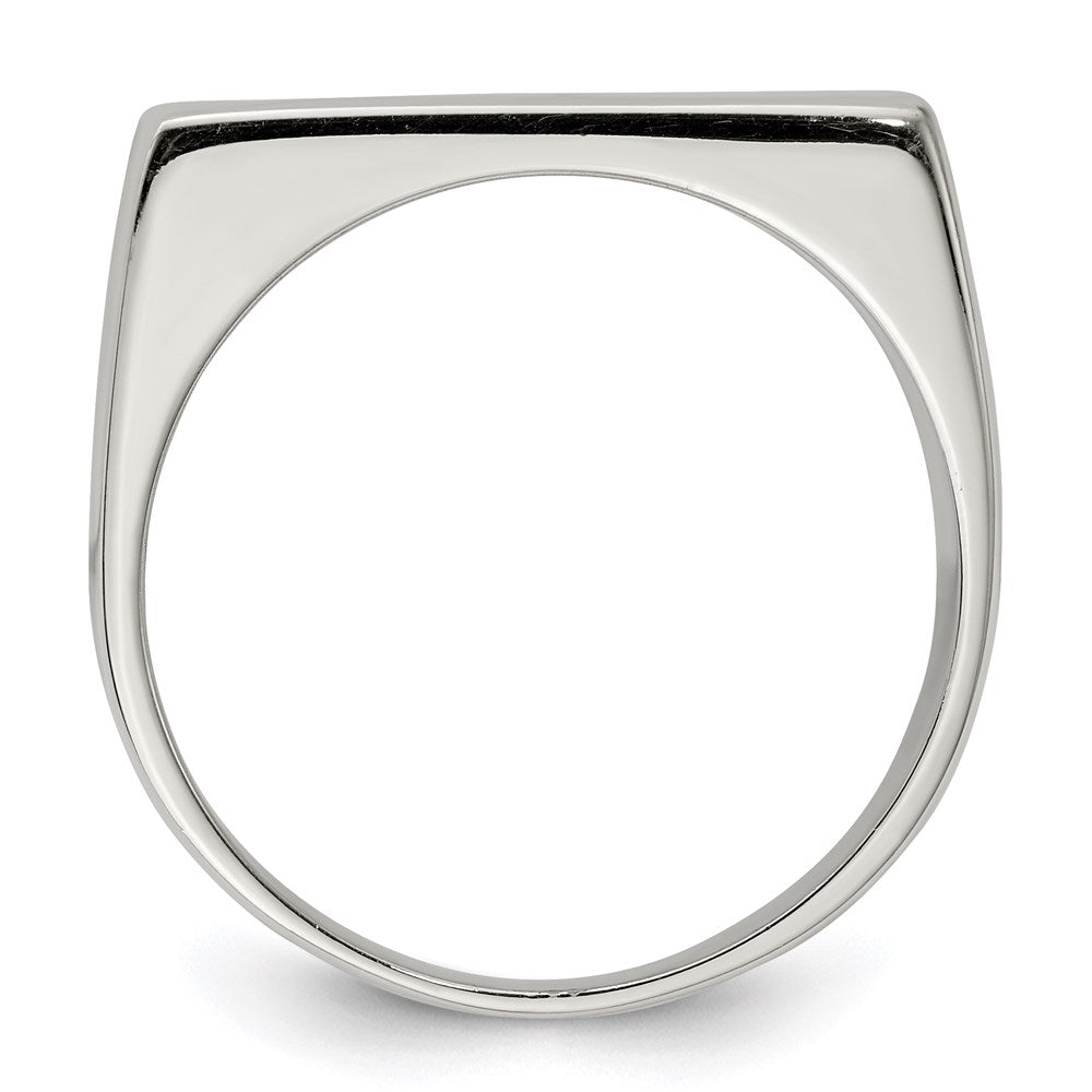 Sterling Silver 9X19mm Closed Back Signet Ring