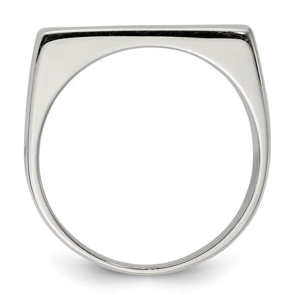 Sterling Silver 9X19mm Closed Back Signet Ring