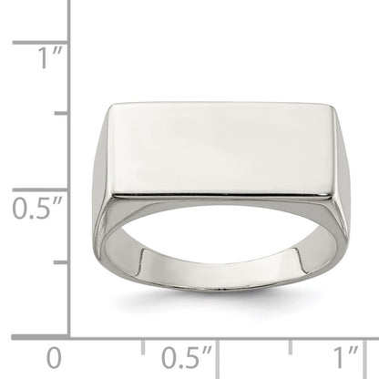 Sterling Silver 9X19mm Closed Back Signet Ring