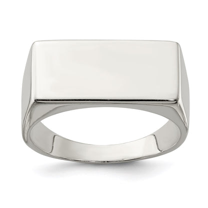 Sterling Silver 9X19mm Closed Back Signet Ring