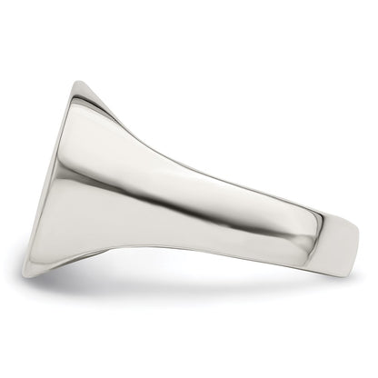 Sterling Silver 14X15mm Closed Back Signet Ring