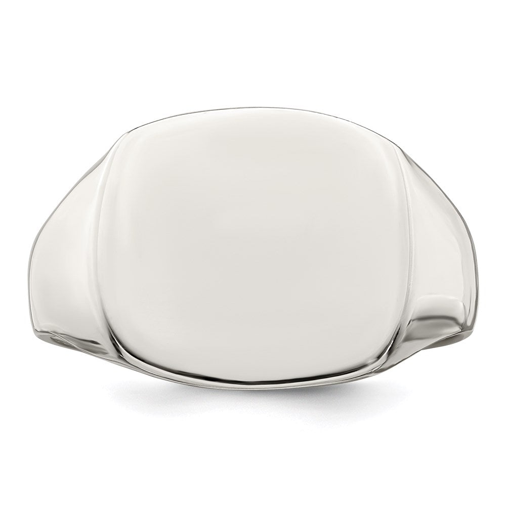 Sterling Silver 14X15mm Closed Back Signet Ring
