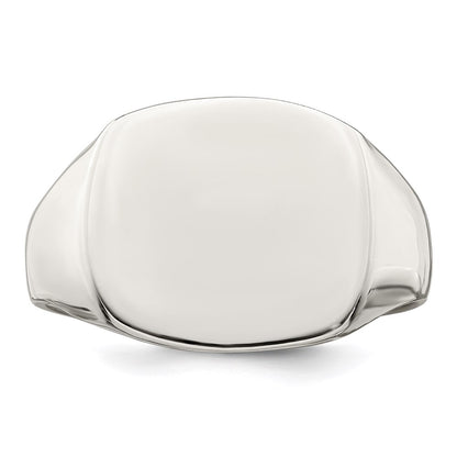 Sterling Silver 14X15mm Closed Back Signet Ring