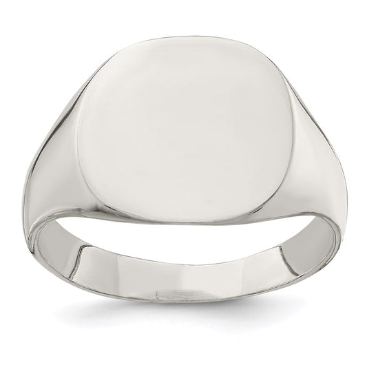 Sterling Silver 14X15mm Closed Back Signet Ring