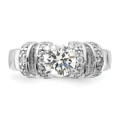Sterling Silver Cz Ring (Size 6 Only)