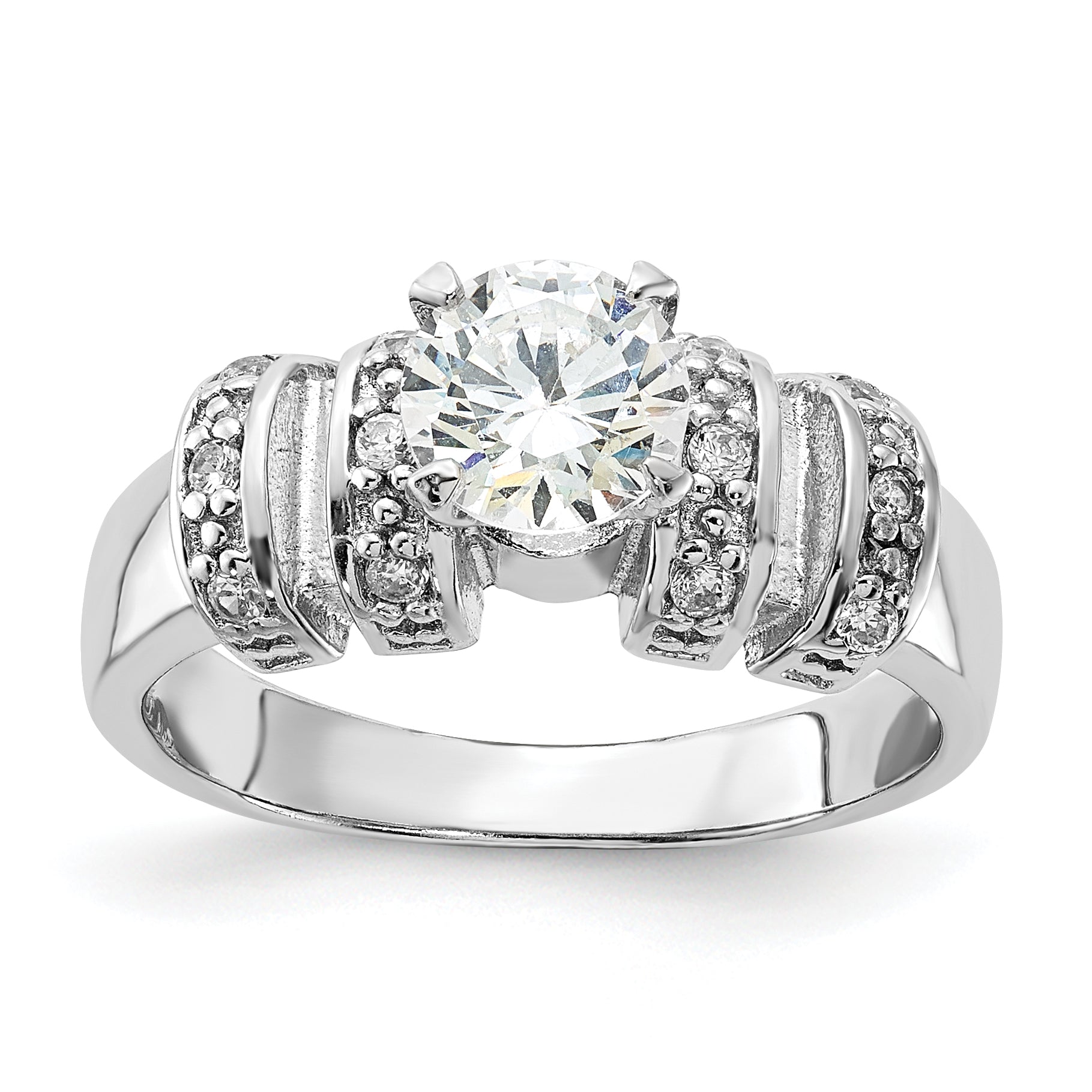 Sterling Silver Cz Ring (Size 6 Only)