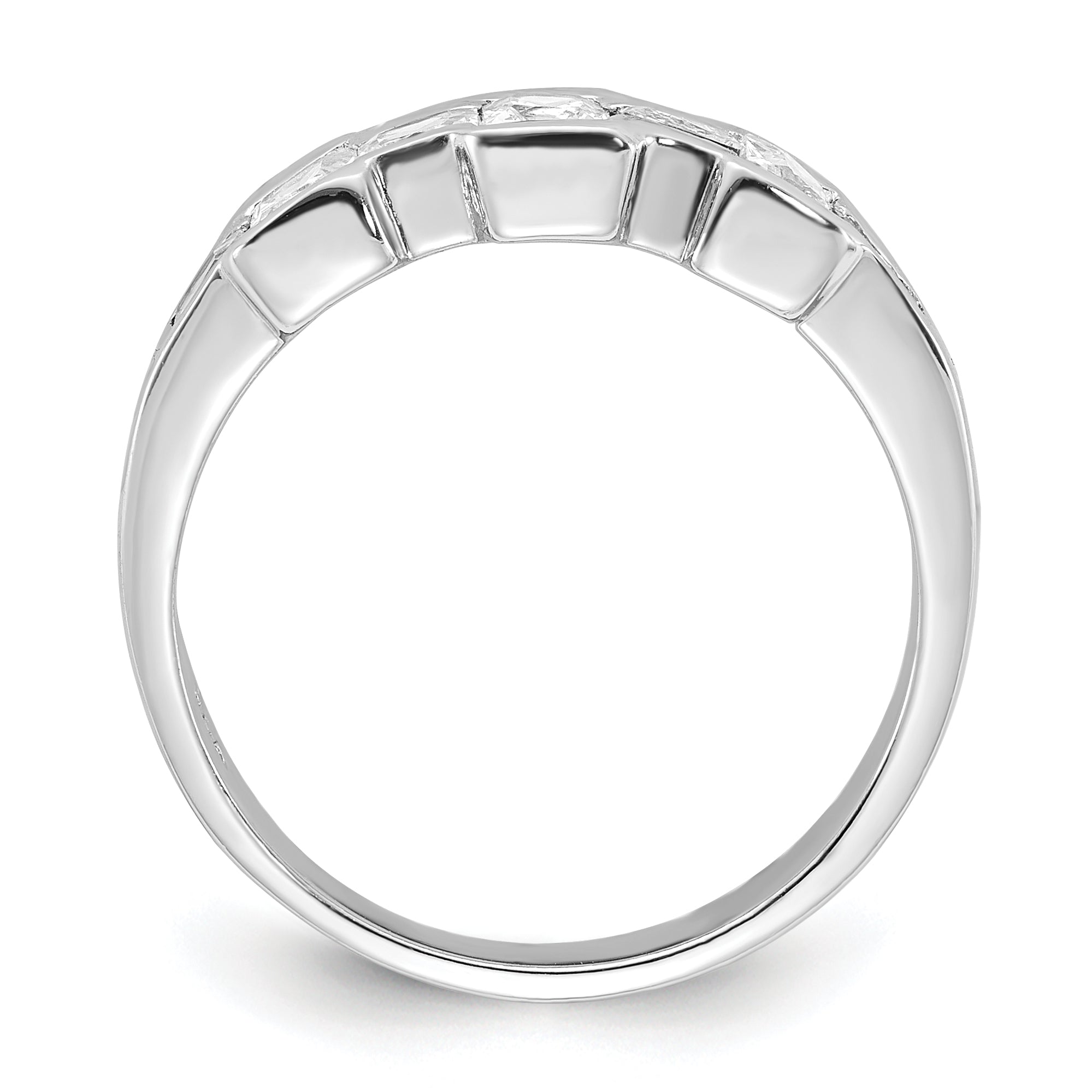 Sterling Silver Cz Ring (Size 6 Only)
