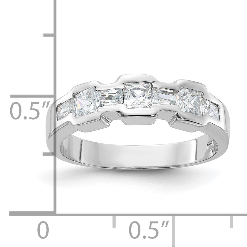 Sterling Silver Cz Ring (Size 6 Only)
