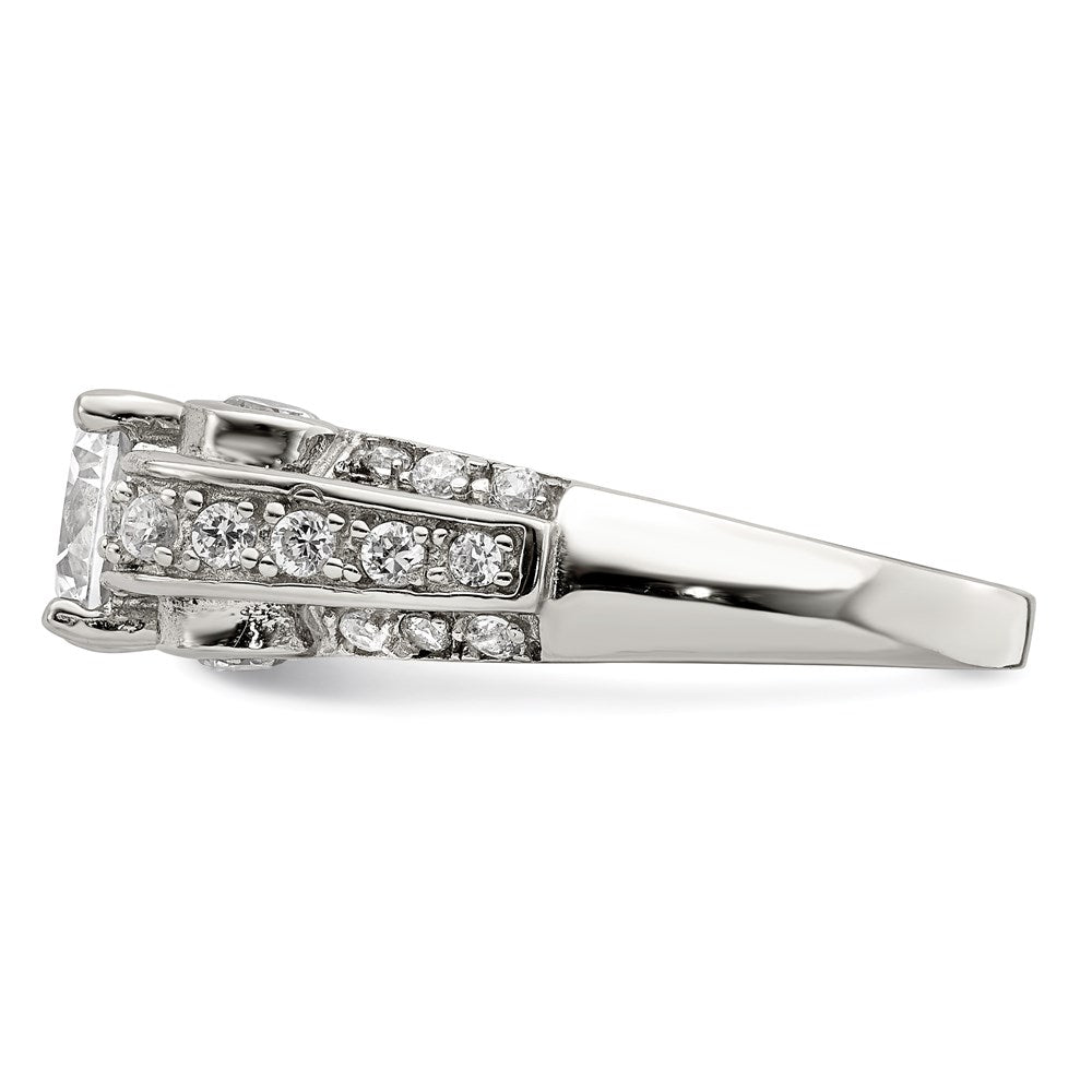 Sterling Silver Fancy Cz Ring