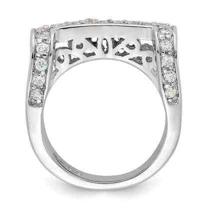 Sterling Silver Fancy Cz Ring
