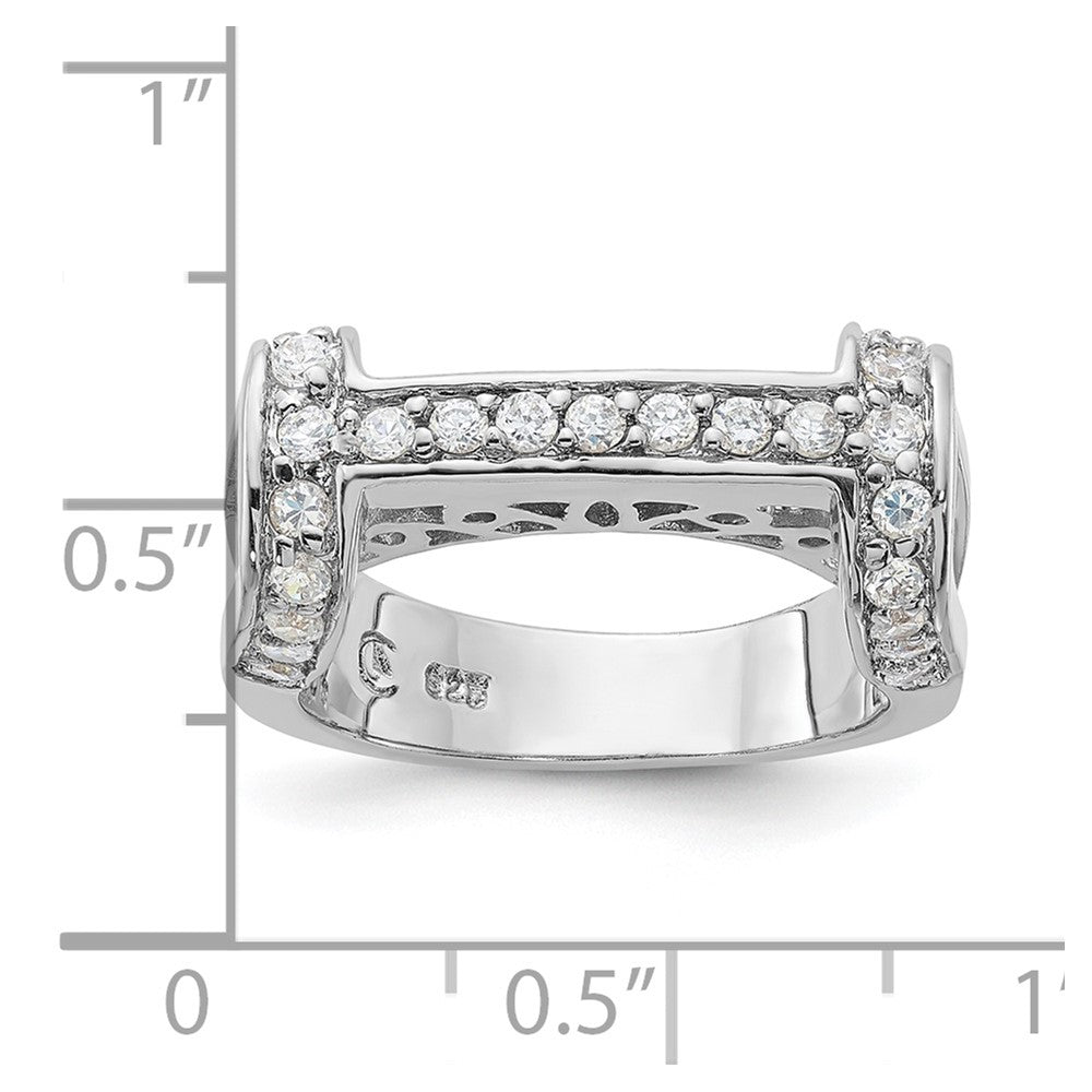 Sterling Silver Fancy Cz Ring
