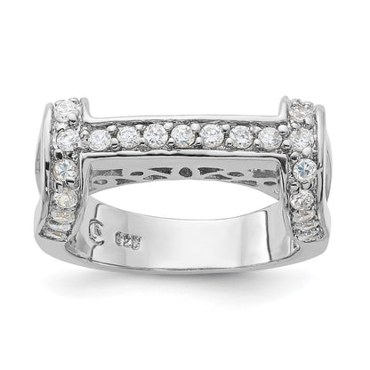 Sterling Silver Fancy Cz Ring