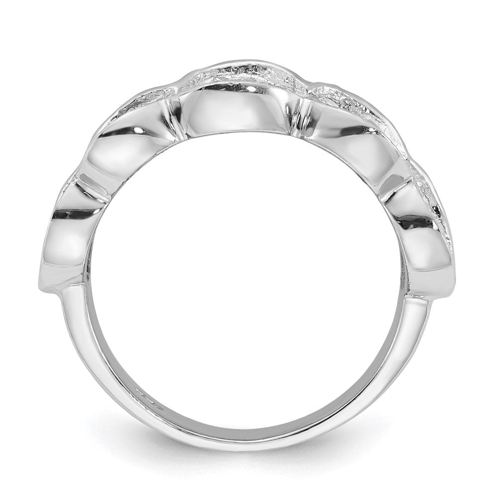 Sterling Silver Fancy Cz Cluster Ring