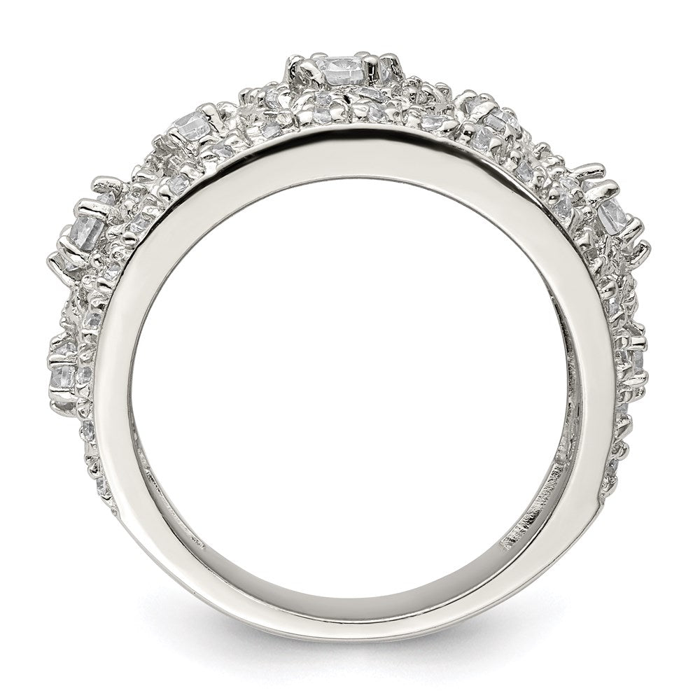 Sterling Silver Cz Polished Ring