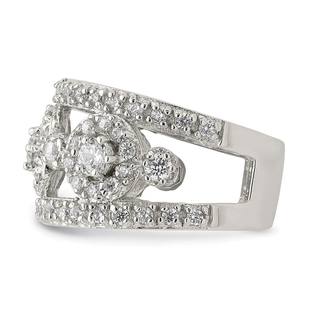 Sterling Silver Cz Polished Ring