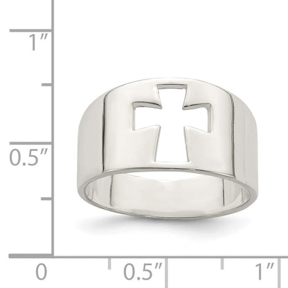 Sterling Silver Cross Cutout Ring