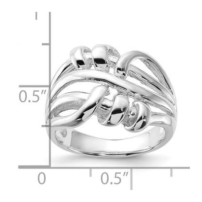 Sterling Silver Polished Fancy Twist Ring