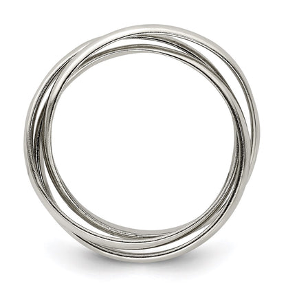 Sterling Silver Triple Intertwining Ring