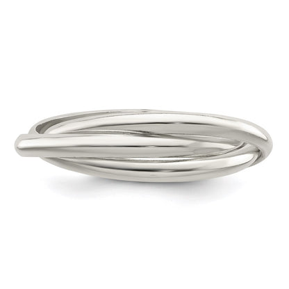 Sterling Silver Triple Intertwining Ring