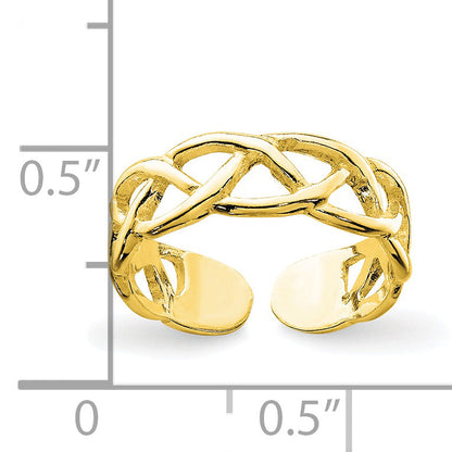 Gold Plated Sterling Silver Tone Toe Ring