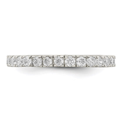 Sterling Silver Rhodium Plated Cz Anniversary Band
