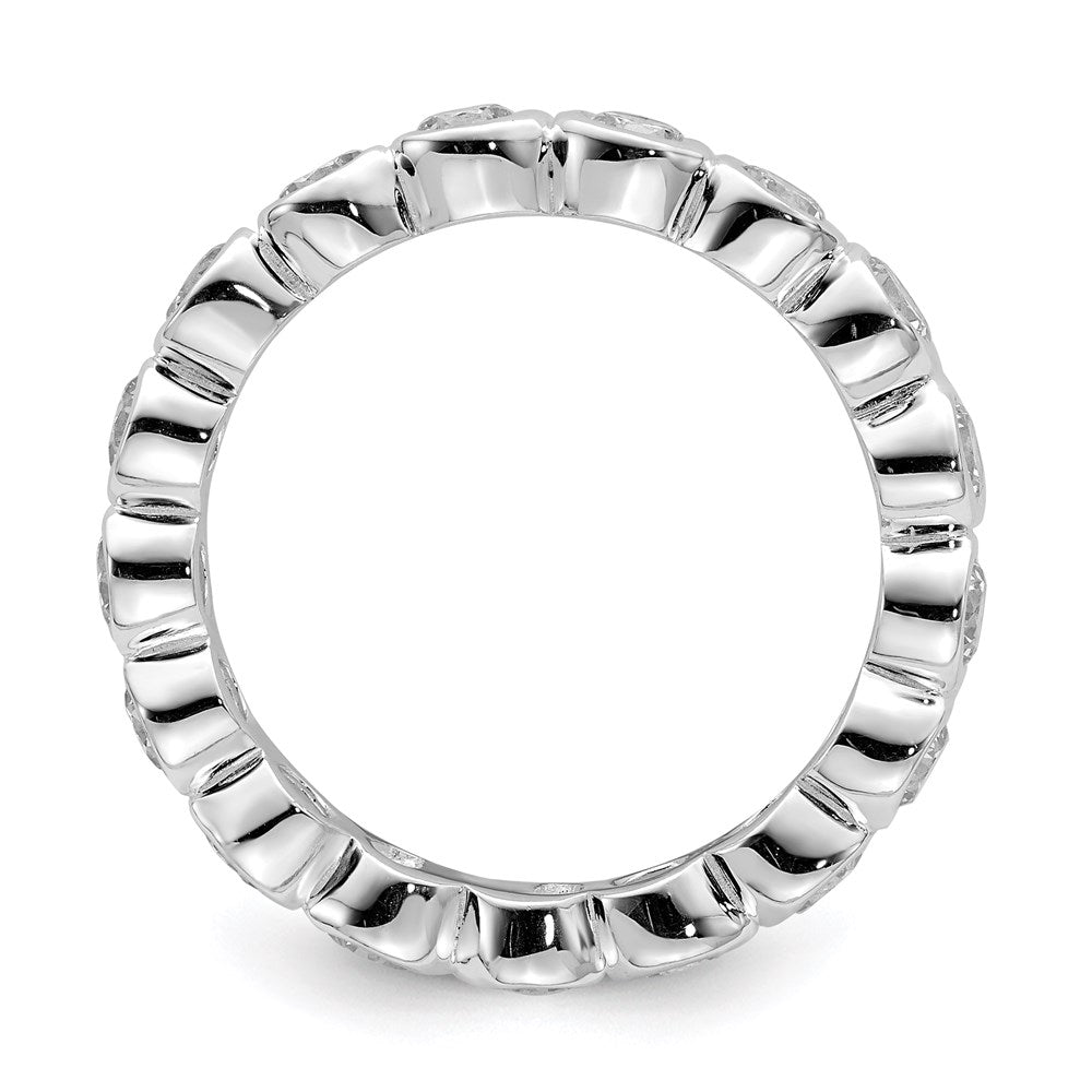 Sterling Silver Cz Band