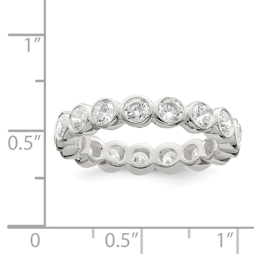 Sterling Silver Cz Band