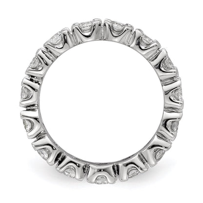 Sterling Silver Rhodium Plated Cz Eternity Ring