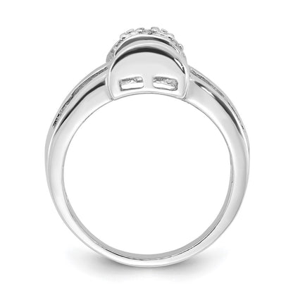 Sterling Silver Fancy Cz Ring