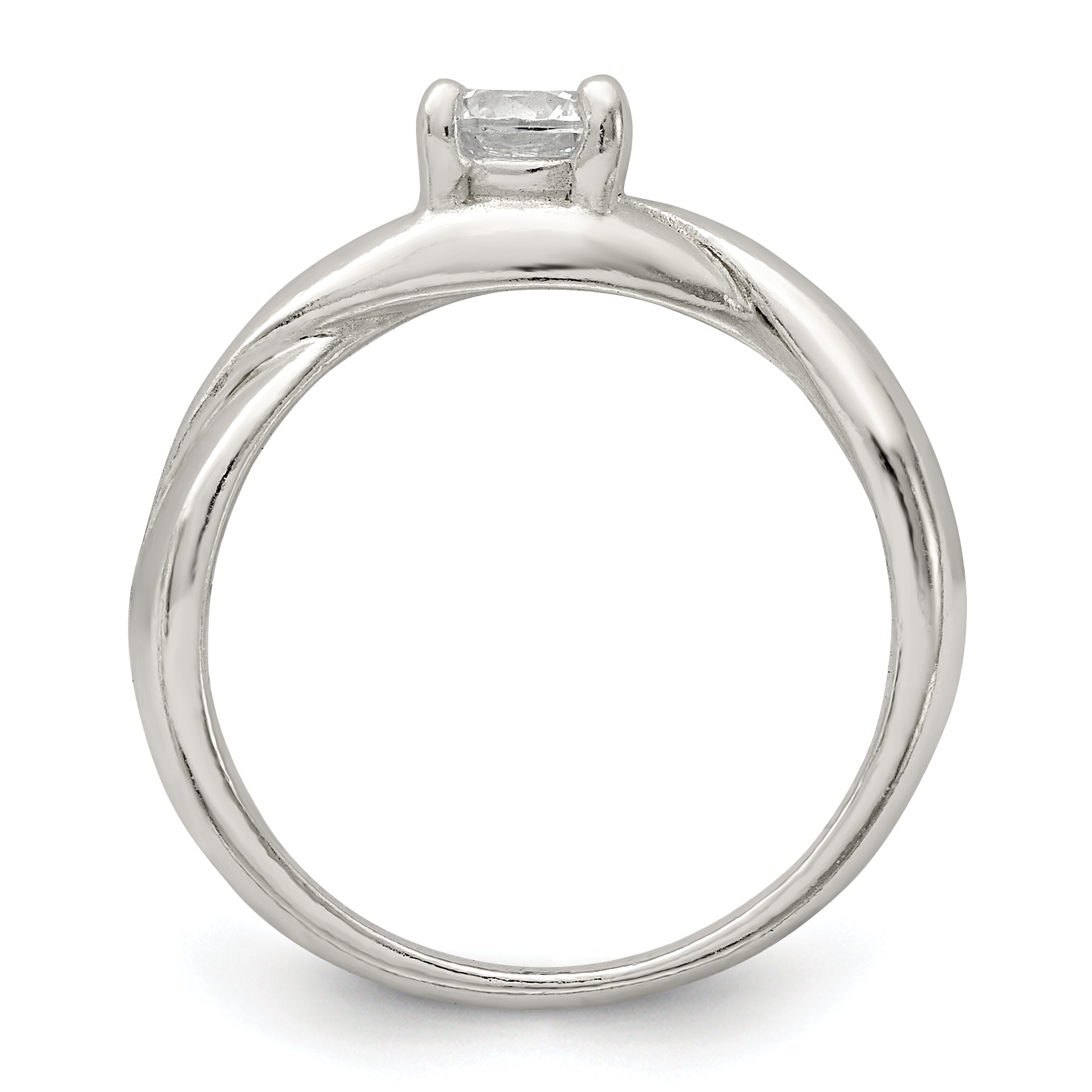 Sterling Silver Cz Ring (Size 7 Only)