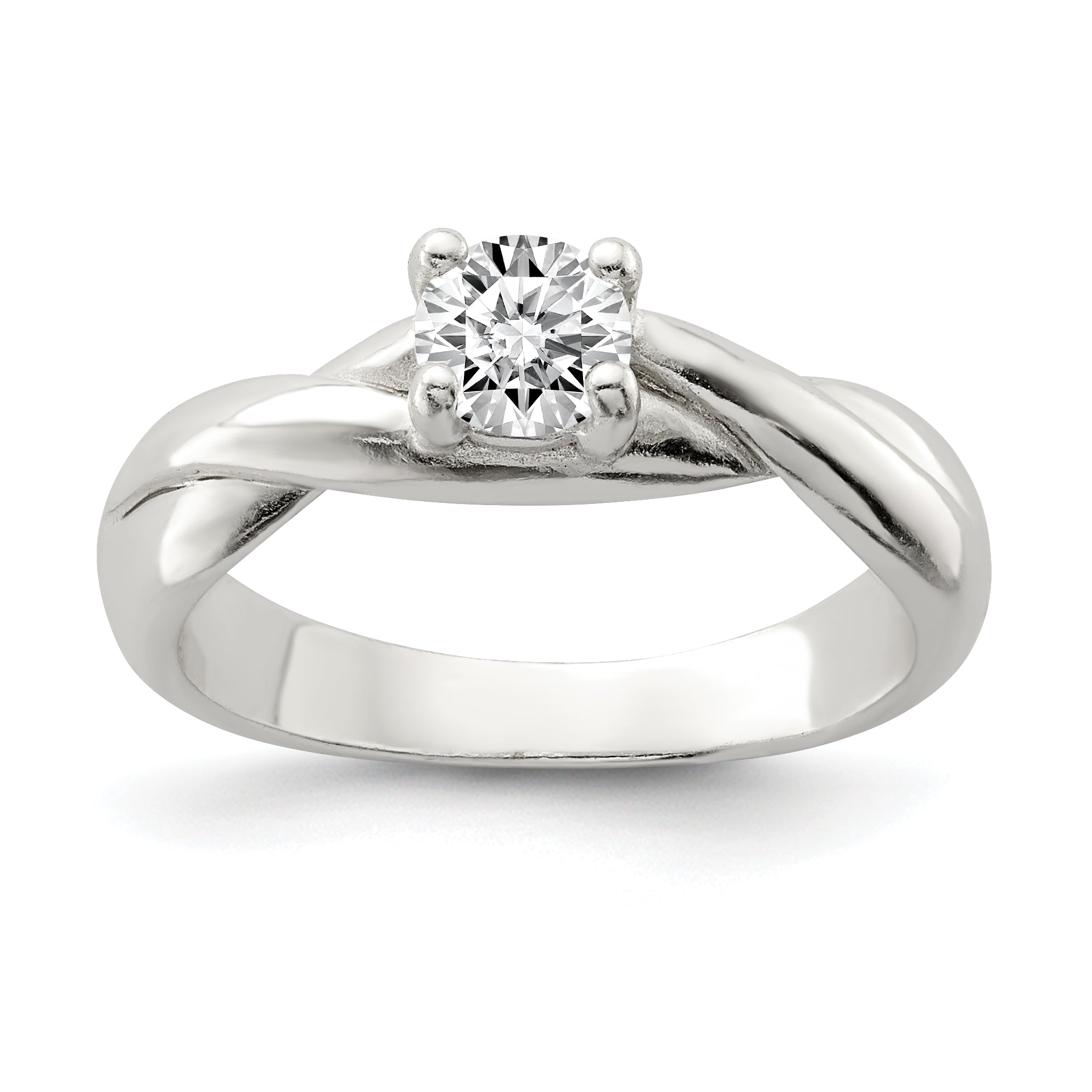 Sterling Silver Cz Ring (Size 7 Only)