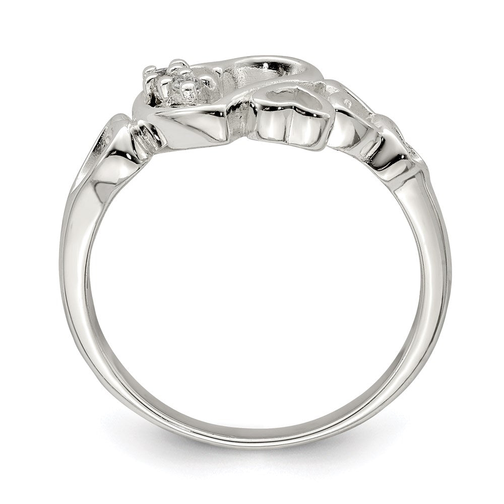 Sterling Silver Cz Heart Ring