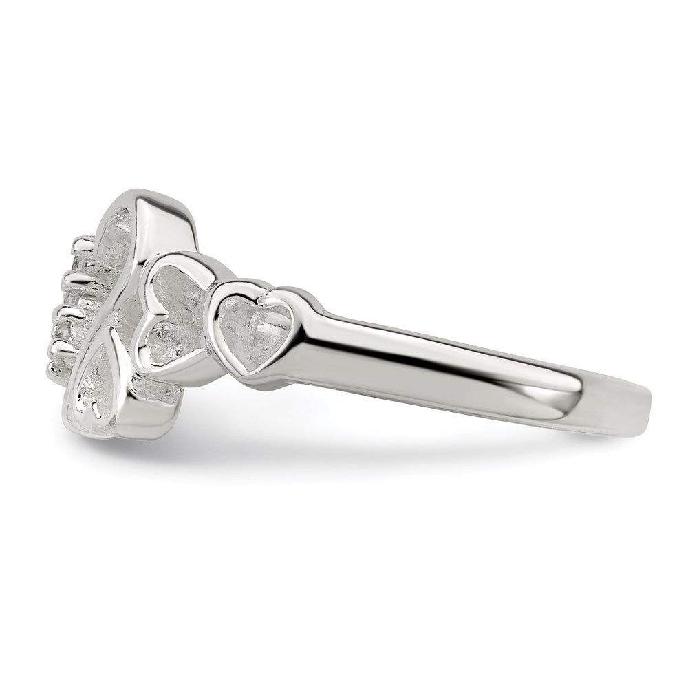 Sterling Silver Cz Heart Ring