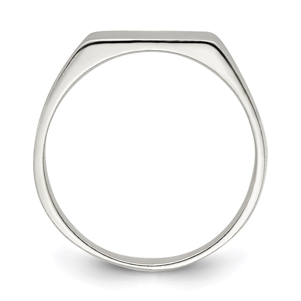 Sterling Silver 11X9mm Solid Back Signet Ring