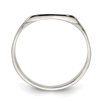 Sterling Silver 11X14mm Solid Back Signet Ring