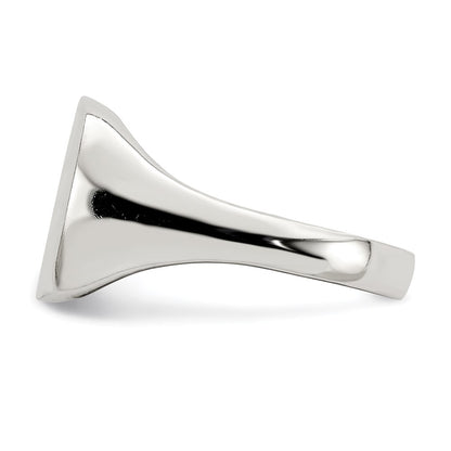 Sterling Silver 11X14mm Solid Back Signet Ring