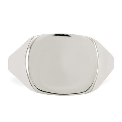 Sterling Silver 11X14mm Solid Back Signet Ring