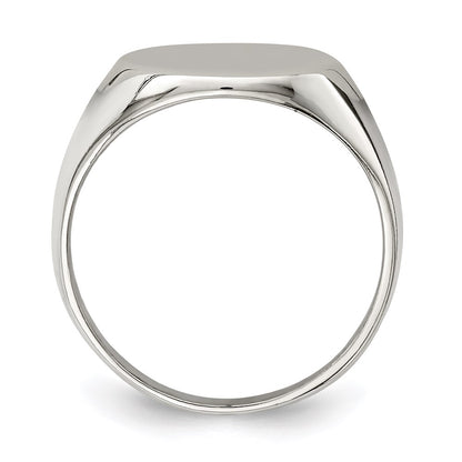 Sterling Silver 17X13mm Closed Back Signet Ring