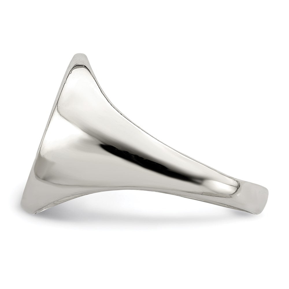 Sterling Silver 17X13mm Closed Back Signet Ring