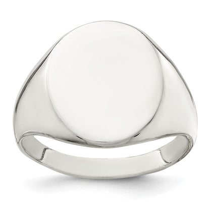 Sterling Silver 17X13mm Closed Back Signet Ring