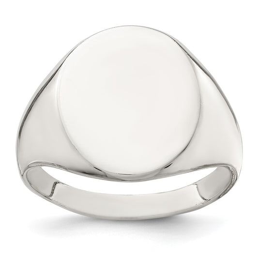 Sterling Silver 17X13mm Closed Back Signet Ring