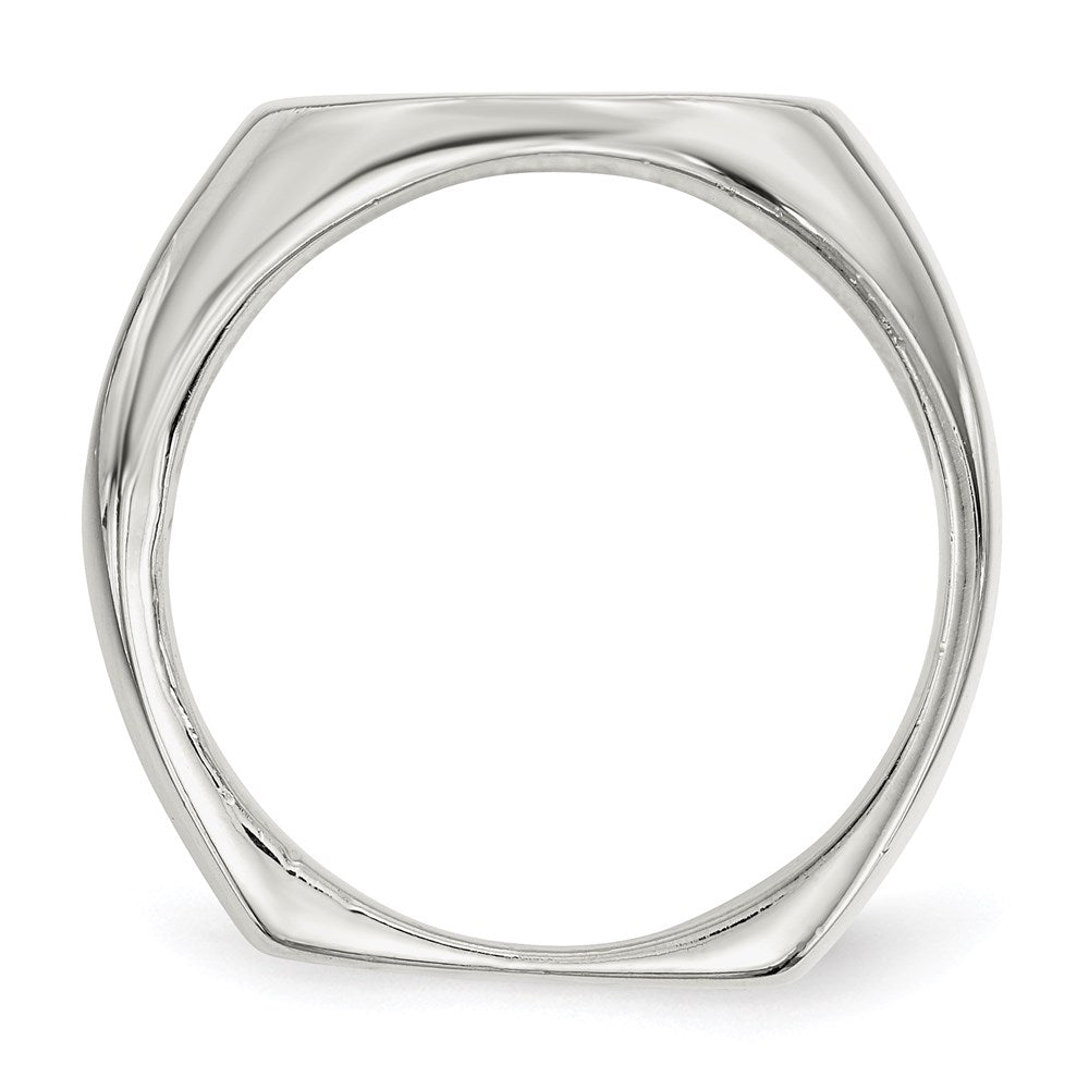 Sterling Silver 18X14mm Open Back Signet Ring