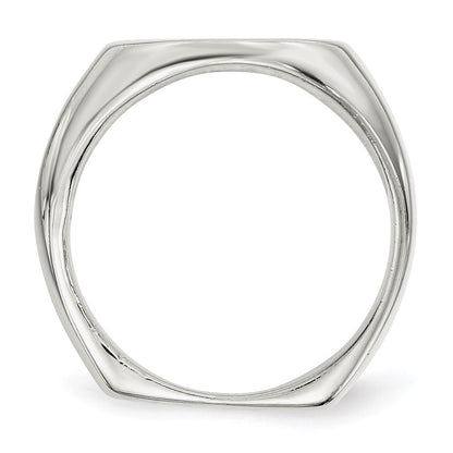 Sterling Silver 18X14mm Open Back Signet Ring