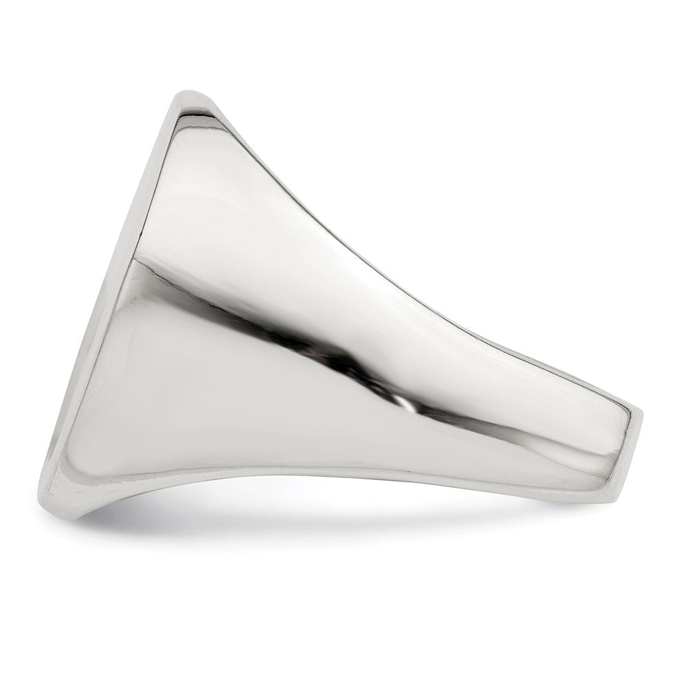 Sterling Silver 18X14mm Open Back Signet Ring