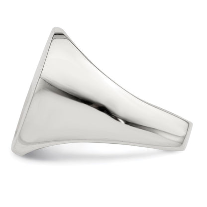 Sterling Silver 18X14mm Open Back Signet Ring