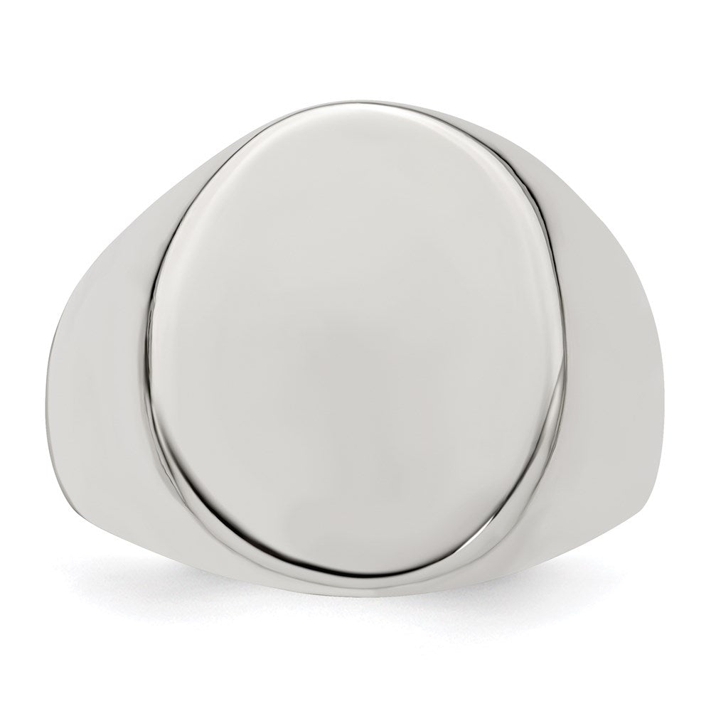 Sterling Silver 18X14mm Open Back Signet Ring