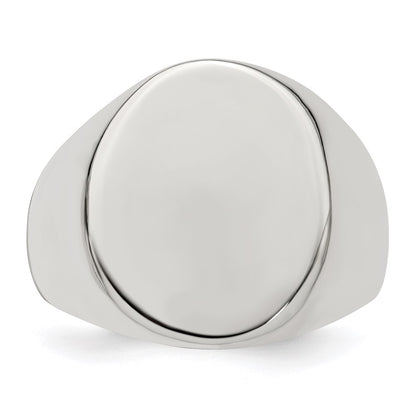 Sterling Silver 18X14mm Open Back Signet Ring